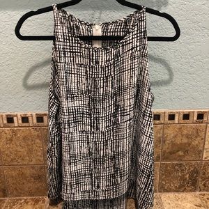 Black White Graphic Tank